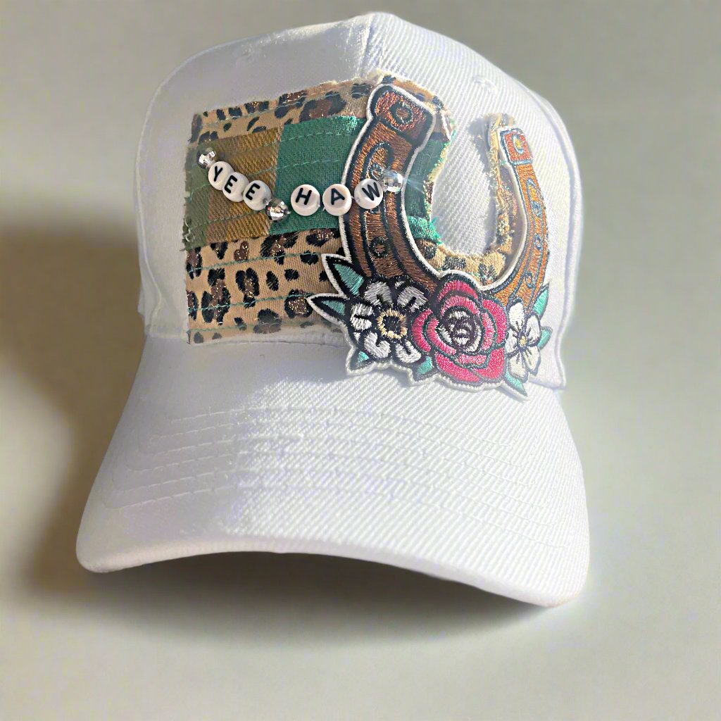 White "Yee Haw" Baseball Cap - Christine Leigh