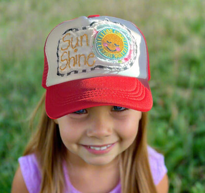 Red Sunshine Trucker Hat for Little Kids - Christine Leigh