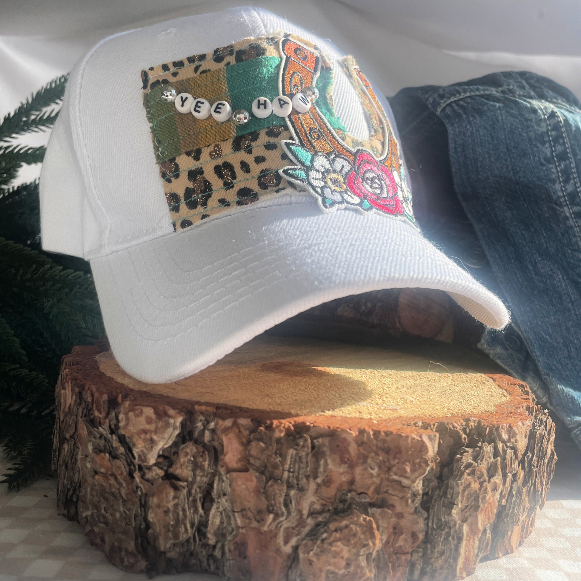 White "Yee Haw" Baseball Cap - Christine Leigh